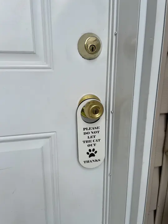 Door Hanger Warning Sign