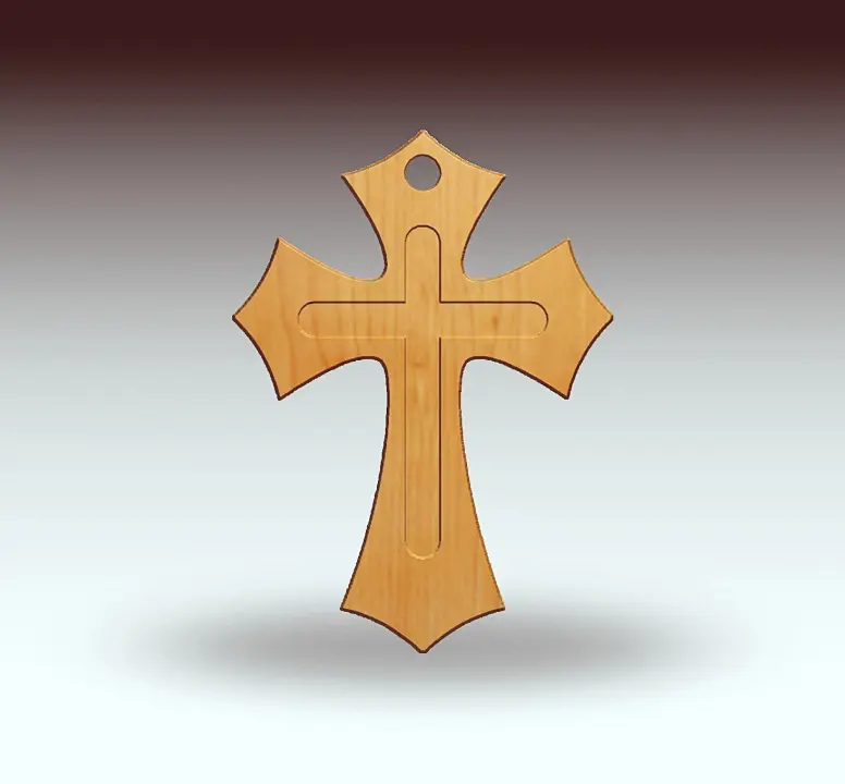 Engraved wooden cross 2