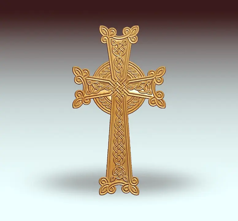 Engraved wooden cross 20