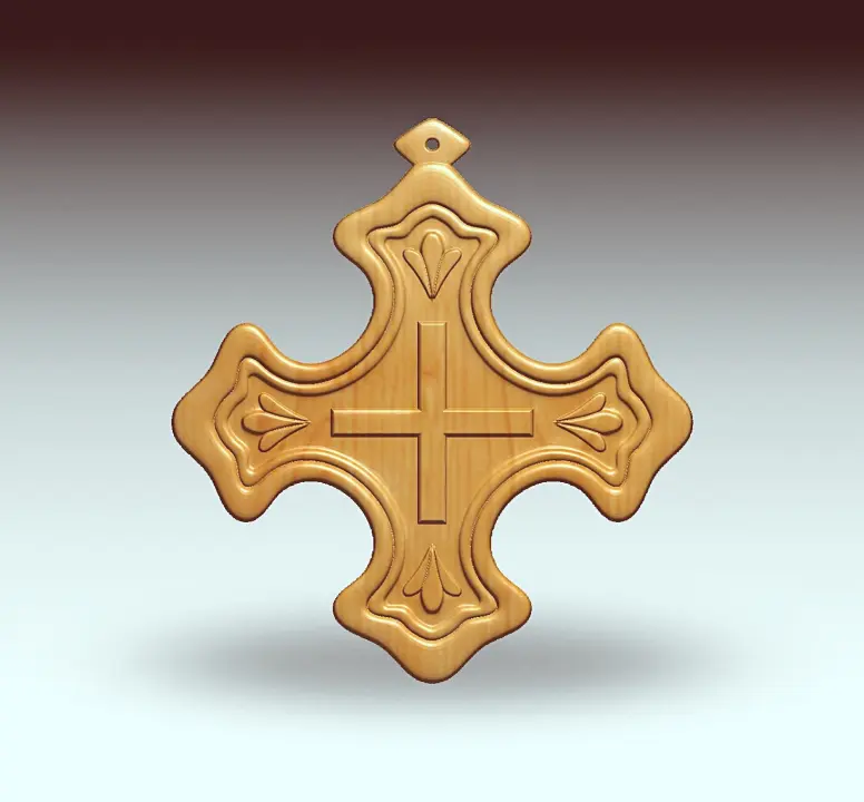 Carved wooden cross 15