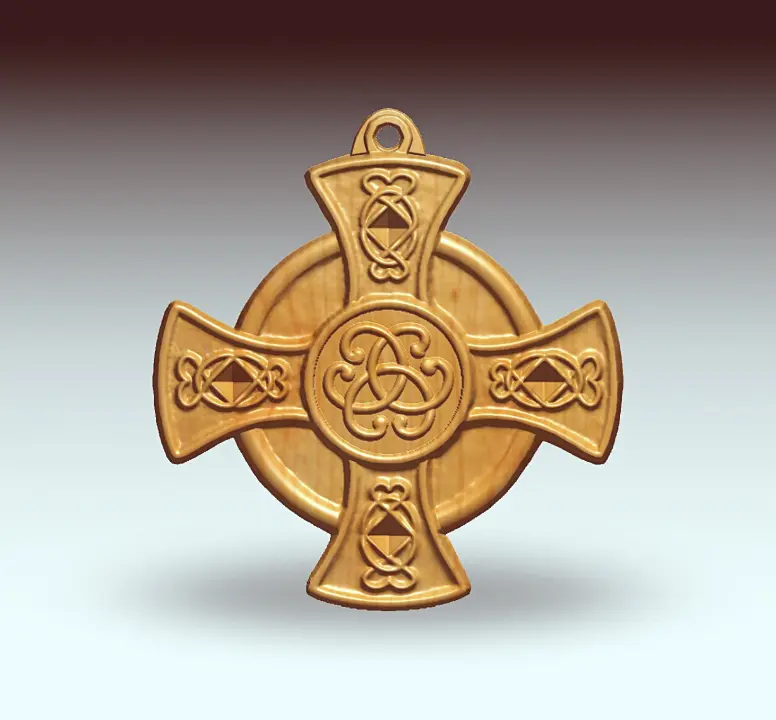 Engraved wooden Cross 41