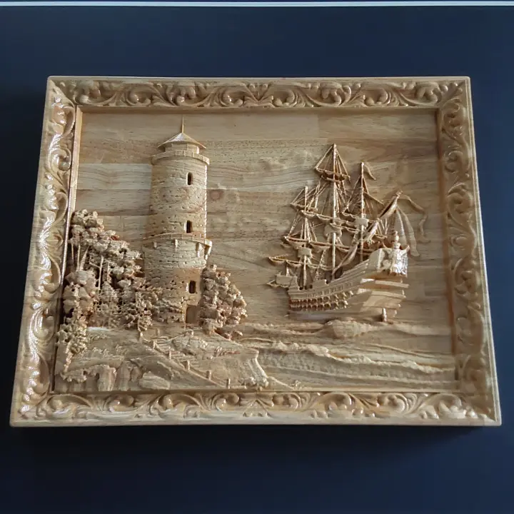 Unique Engraved Wooden Artwork