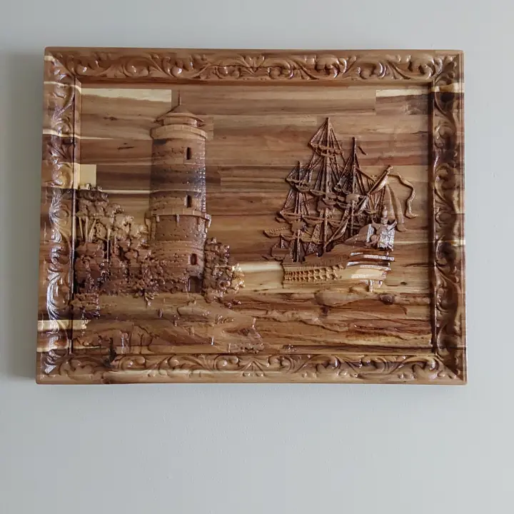 Unique Engraved Wooden Artwork