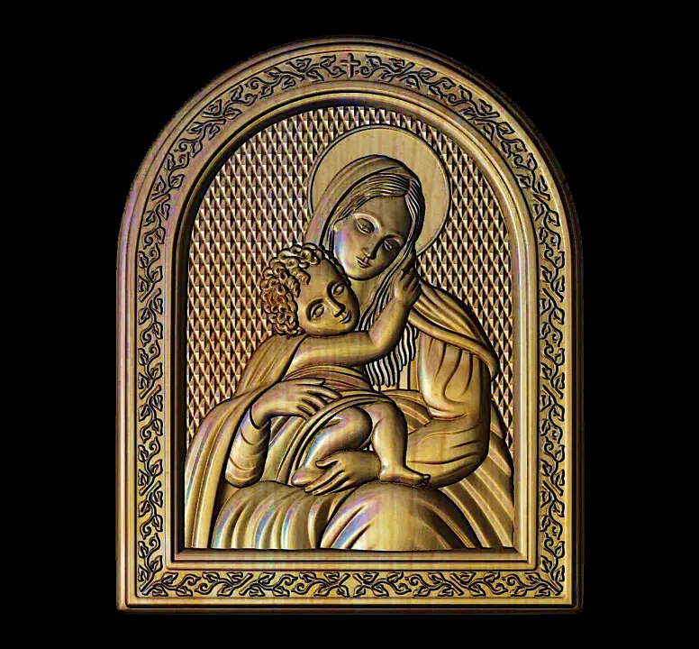 Mother of God and Jesus Icon 55