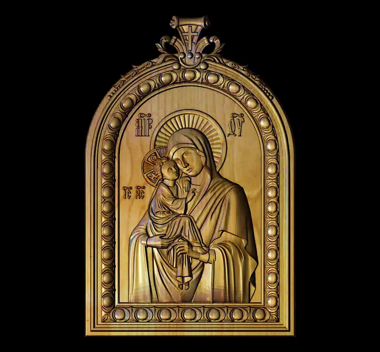 Mother of God and Jesus Icon 36